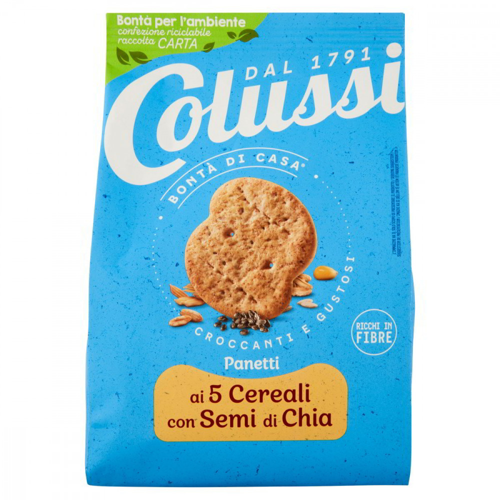 COLUSSI PANETTI AI 5 CEREALI CON SEMI DI CHIA  250gr