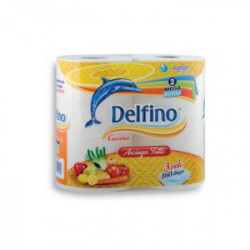 DELFINO ASCIUGATUTTO 2 ROTOLI - 80 STRAPPI - 3 VELI