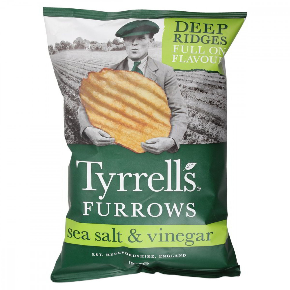 TYRRELL'S CHIPS AL SALE MARINO E ACETO  150gr