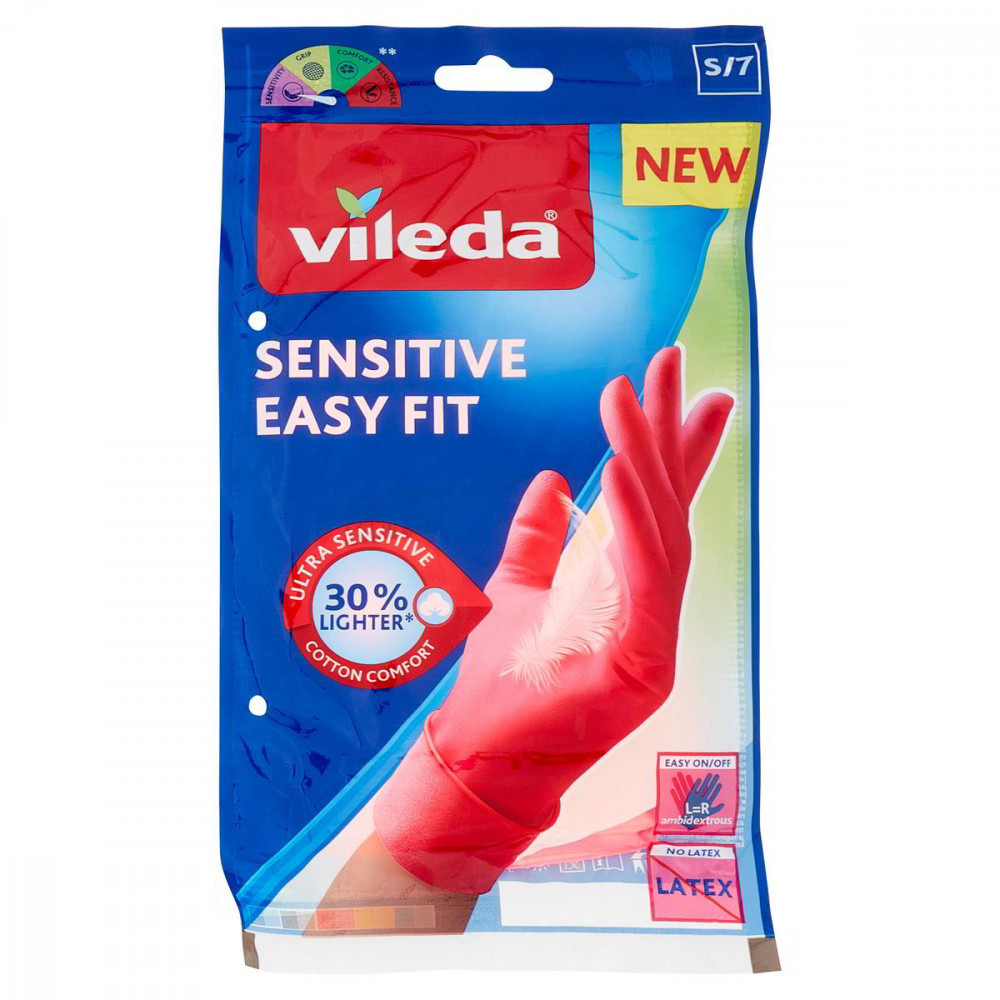 VILEDA GUANTI SENSITIVE EASY FIT "S" PZ.1