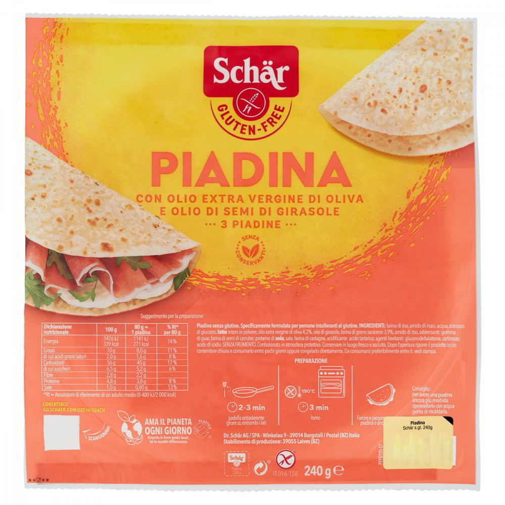 PIADINE GRANO SARACENO SENZA GLUTINE