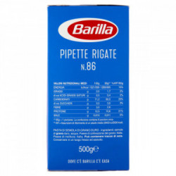 Barilla semolinové cestoviny Pipette Rigate n.86 500g