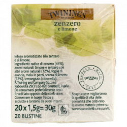 INFUSO AROMATIZZATO ZENZERO E LIMONE