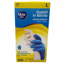 BERICAH GUANTI SMILEX NITRILE BLU TG."L" X100