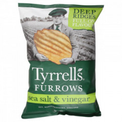 TYRRELL'S CHIPS AL SALE MARINO E ACETO  150gr