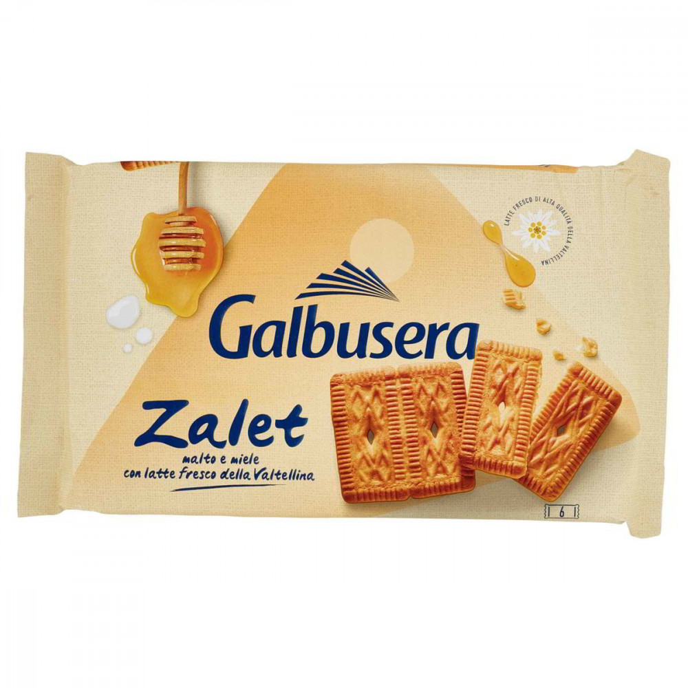 GALBUSERA BISCOTTI ZALET MALTO E MIELE  85 X 6 PZ.gr