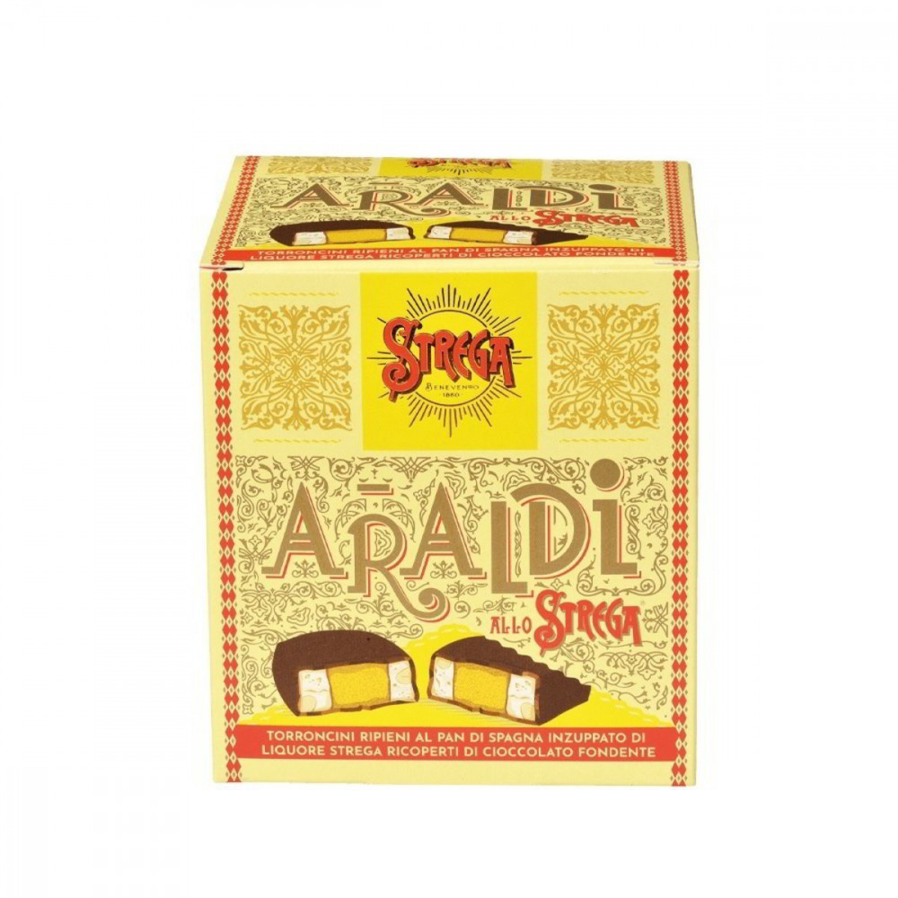 STREGA ARALDI - TORRONCINI C/PAN DI SPAGNA E LIQUORE 250gr