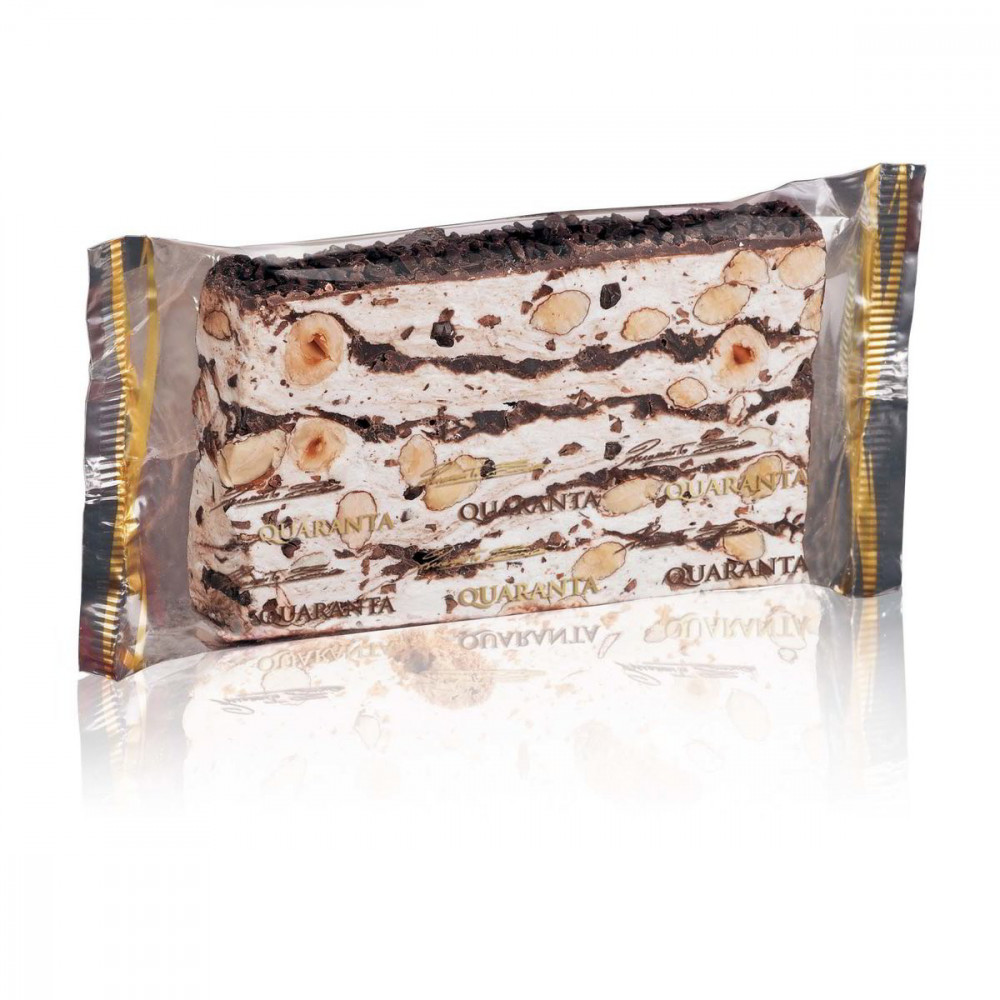 INDUSTRIA DOLCIARIA QUARANTA TRANCI DI TORRONE CIOCCOLATO 150gr