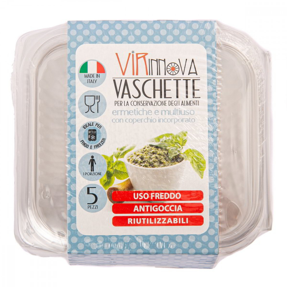 VASCHETTE IN PET 1PORZ.-250ML 5PZ