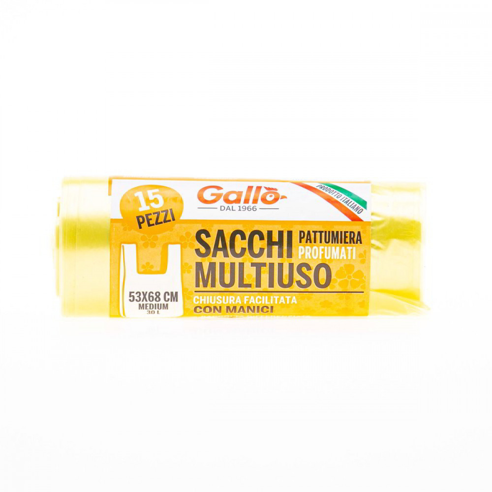 SACCHI PROFUMATI GIALLI CON MANICO 53X68