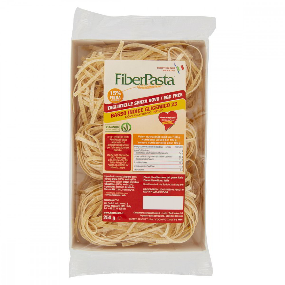 Fiber Pasta bezvaječné cestoviny Tagliatelle 250g