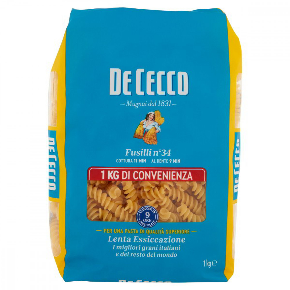 De Cecco semolinové cestoviny Fusilli n.34 1kg