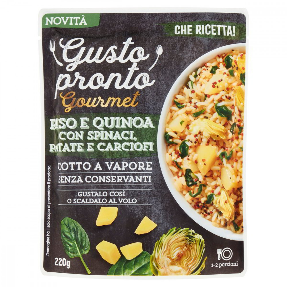 GUSTO PRONTO RISO E QUINOA SPINACI/PATATE/CARCIOFI