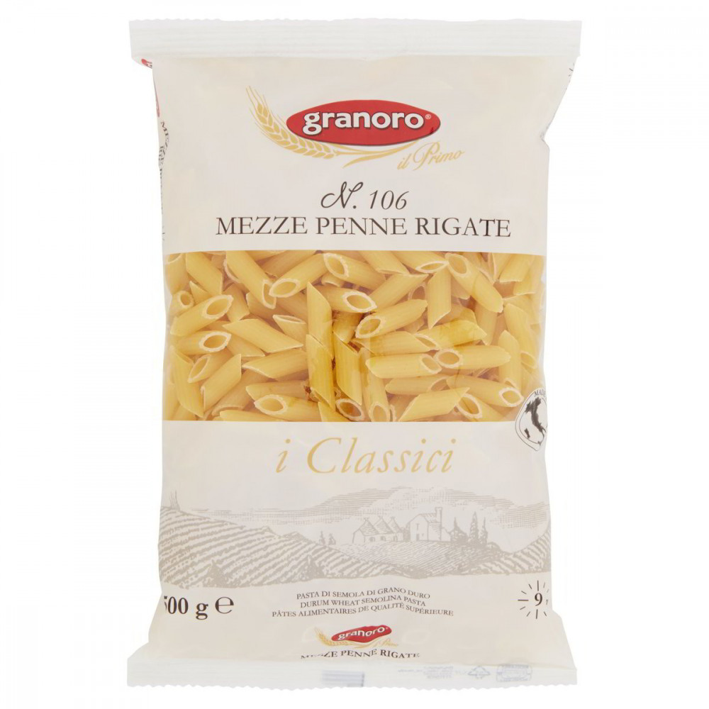 Granoro semolinové cestoviny Mezze Penne Rigate n.106 500g