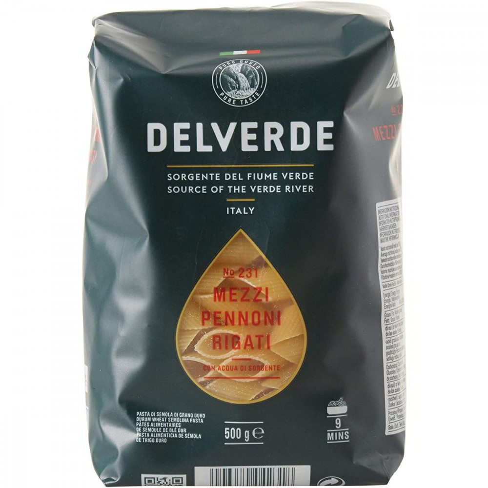 Delverde semolinové cestoviny Mezzi Pennoni Rigati n.231 500g