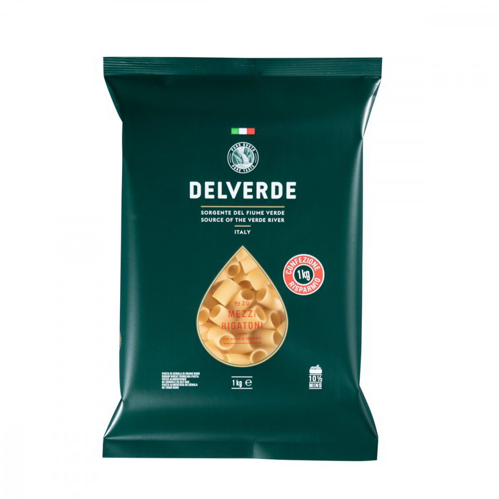 Delverde semolinové cestoviny Mezzi Rigatoni 1kg