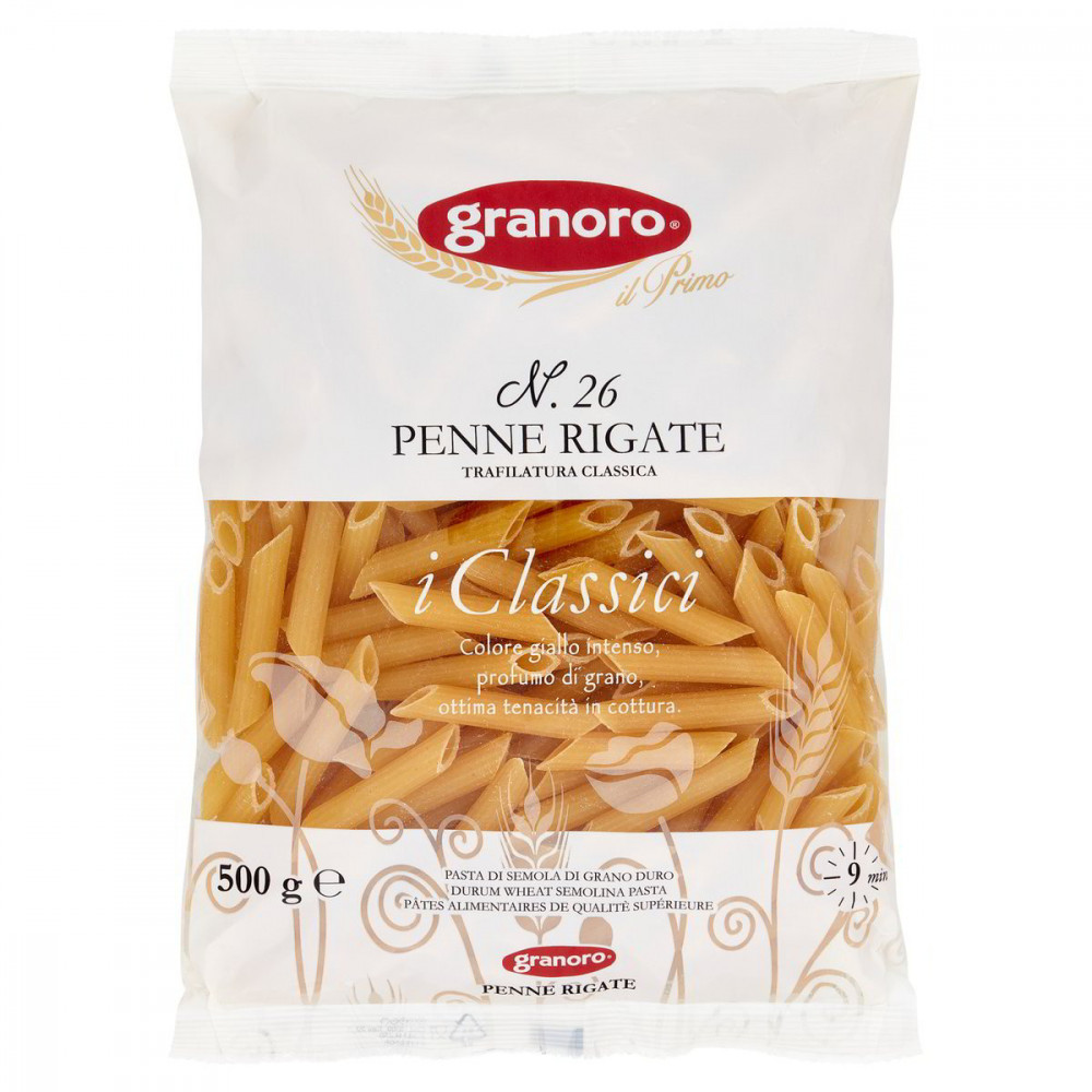 Granoro semolinové cestoviny Penne Rigate n.26 500g