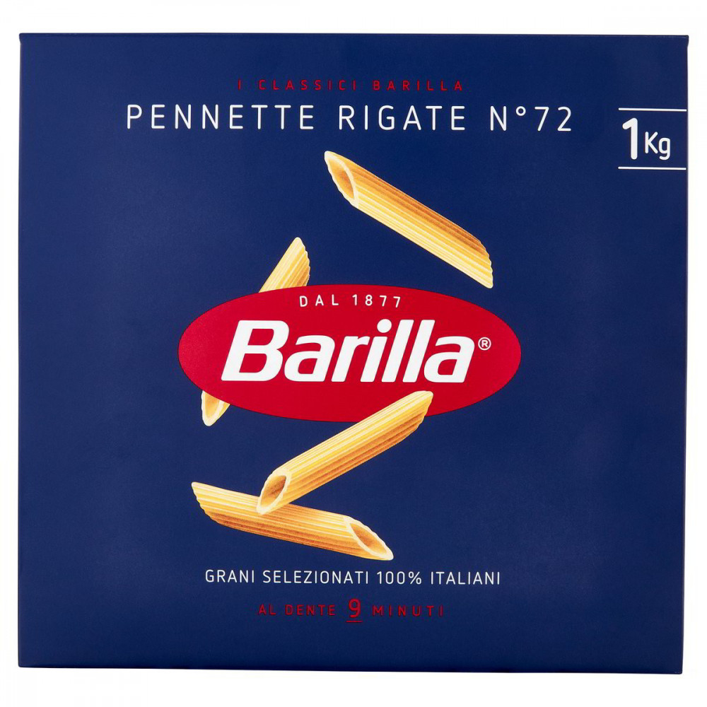 Barilla semolinové cestoviny Pennette Rigate n.72 1kg