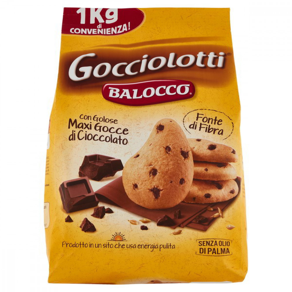 Baloco Gocciolotti sušienky s maxi kúskami čokolády 700g